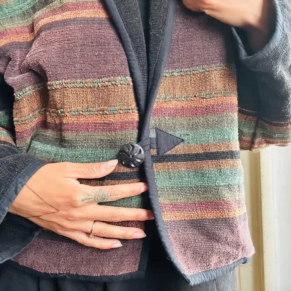 Striped Multicolor Women's Jacket - Picture 4 of 5